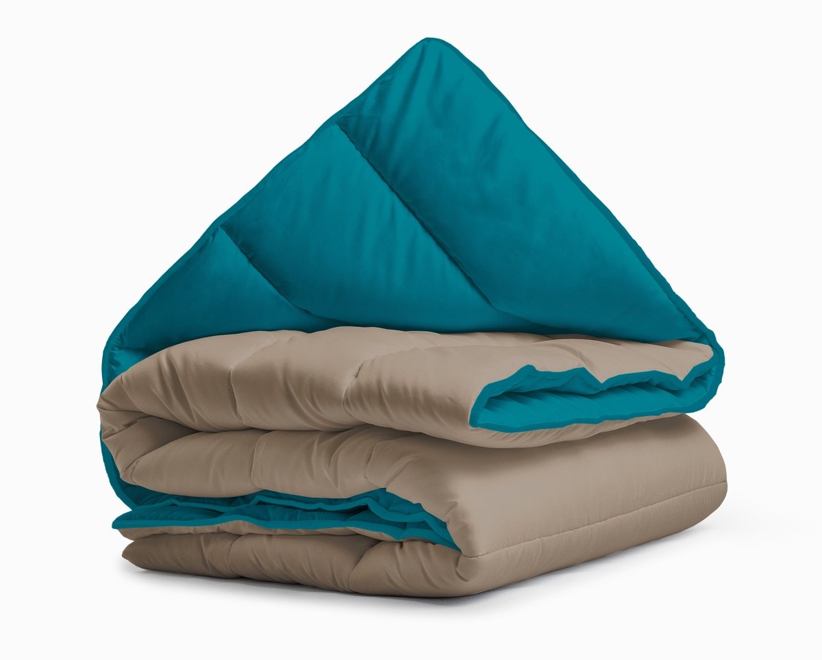All - in - One Lazy Duvet | Teak/Plume | Single - 140cm (W) x 200cm (L) - The Bedding & Blankets Store