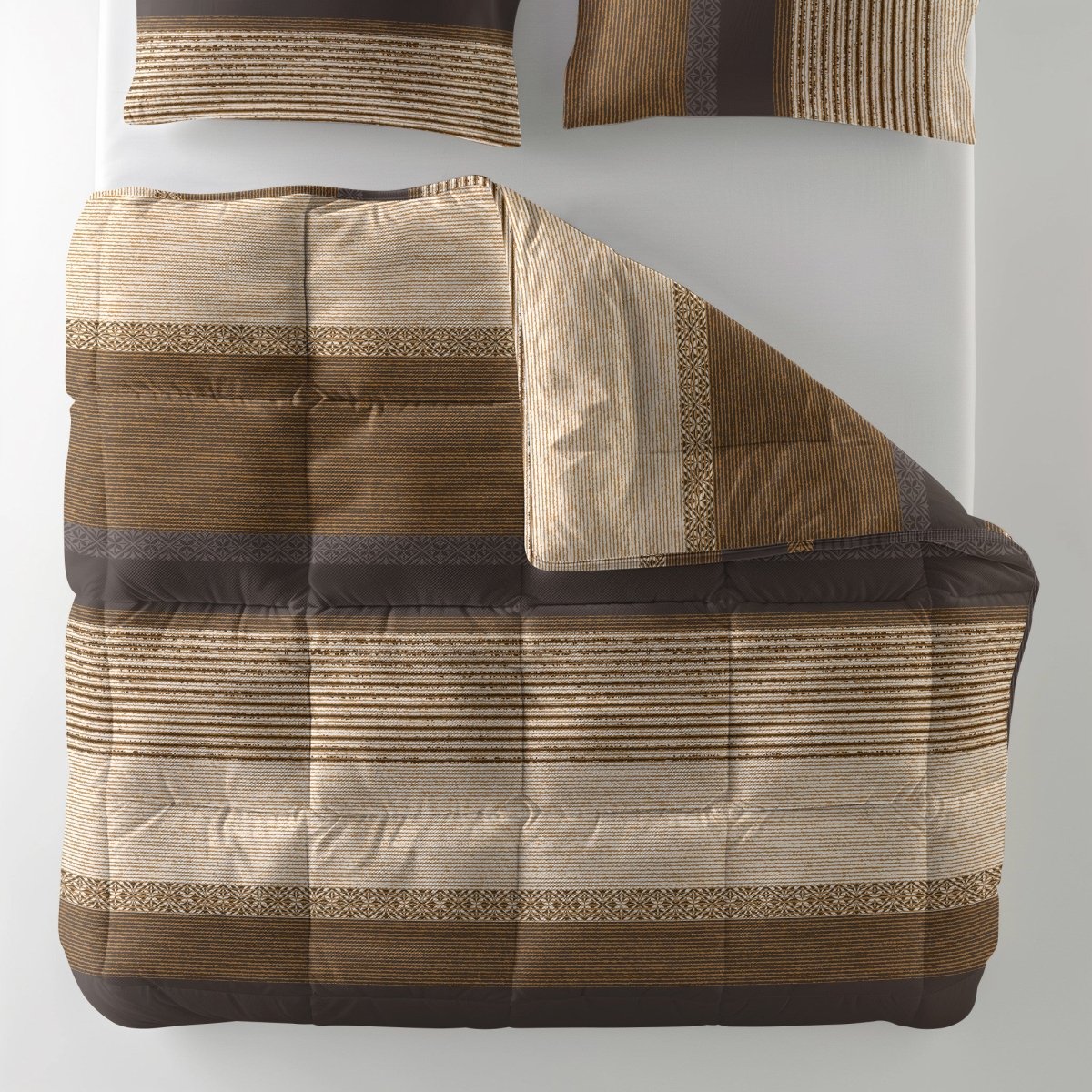 All - in - One Marina Lazy Duvet & Pillowcases Set | Taupe | Single - 140cm (W) x 200cm (L) - The Bedding & Blankets Store