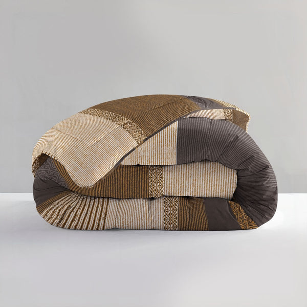 All - in - One Marina Lazy Duvet & Pillowcases Set | Taupe | Single - 140cm (W) x 200cm (L) - The Bedding & Blankets Store