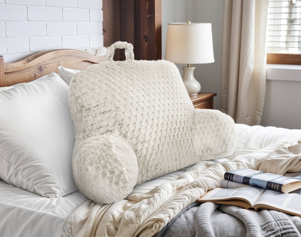 Bedrest Pillow | Cream | 34 x 50cm - The Bedding & Blankets Store