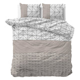 Brushed Cotton - Rich Flannel Duvet Cover Set Gino | Taupe | Single - 140cm (W) x 220cm (L) - The Bedding & Blankets Store