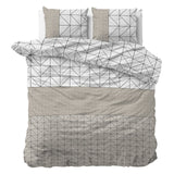 Brushed Cotton - Rich Flannel Duvet Cover Set Gino | Taupe | Single - 140cm (W) x 220cm (L) - The Bedding & Blankets Store