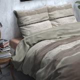 Brushed Cotton - Rich Flannel Duvet Cover Set Marcus | Taupe | Single - 140cm (W) x 220cm (L) - The Bedding & Blankets Store