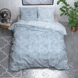 Brushed Cotton - Rich Flannel Duvet Cover Set Washed | Blue | Single - 140cm (W) x 220cm (L) - The Bedding & Blankets Store