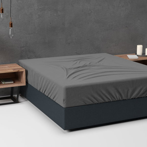 Classic Flannel Fitted Sheet | Anthracite Grey | Single 90 x 200cm (L) x cm (D) - The Bedding & Blankets Store