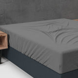 Classic Flannel Fitted Sheet | Anthracite Grey | Single 90 x 200cm (L) x cm (D) - The Bedding & Blankets Store