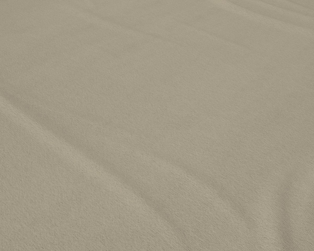 Classic Flannel Fitted Sheet | Taupe | Single 90 x 200cm (L) x cm (D) - The Bedding & Blankets Store
