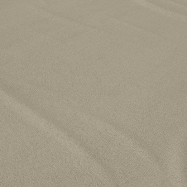 Classic Flannel Fitted Sheet | Taupe | Single 90 x 200cm (L) x cm (D) - The Bedding & Blankets Store