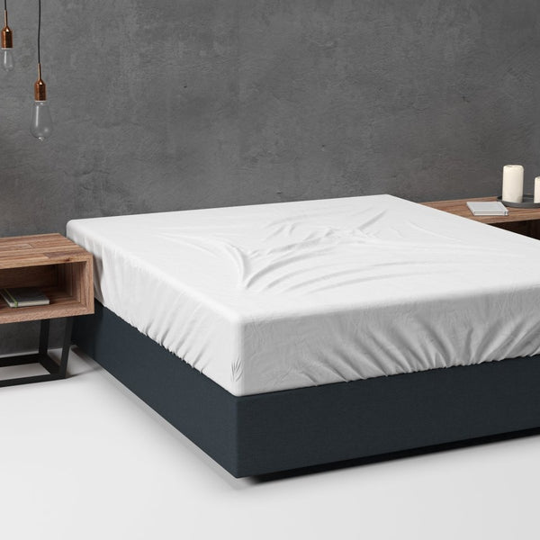 Classic Flannel Fitted Sheet | White | Single 90 x 200cm (L) x cm (D) - The Bedding & Blankets Store