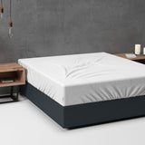 Classic Flannel Fitted Sheet | White | Single 90 x 200cm (L) x cm (D) - The Bedding & Blankets Store