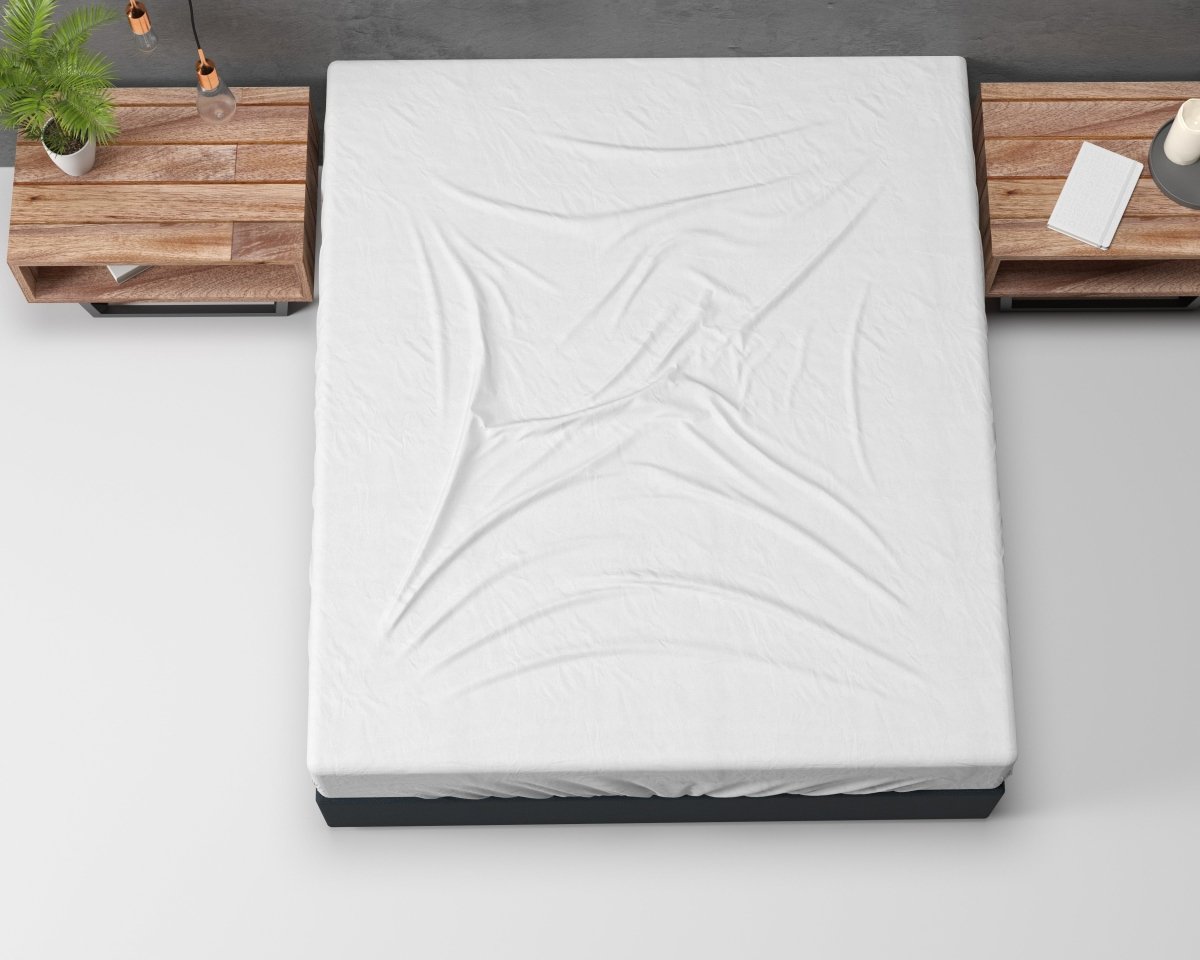 Classic Flannel Fitted Sheet | White | Single 90 x 200cm (L) x cm (D) - The Bedding & Blankets Store
