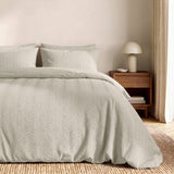 Embossed Microfibre Duvet Cover Set Curve 3D | Cream | Single - 140cm (W) x 220cm (L) - The Bedding & Blankets Store