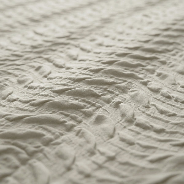 Embossed Microfibre Duvet Cover Set Curve 3D | Cream | Single - 140cm (W) x 220cm (L) - The Bedding & Blankets Store