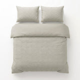 Embossed Microfibre Duvet Cover Set Curve 3D | Cream | Single - 140cm (W) x 220cm (L) - The Bedding & Blankets Store