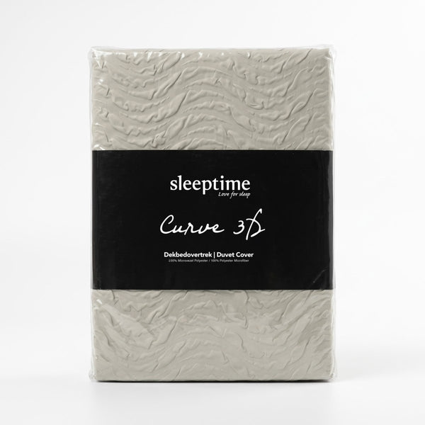 Embossed Microfibre Duvet Cover Set Curve 3D | Cream | Single - 140cm (W) x 220cm (L) - The Bedding & Blankets Store