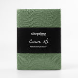 Embossed Microfibre Duvet Cover Set Curve 3D | Green | Single - 140cm (W) x 220cm (L) - The Bedding & Blankets Store