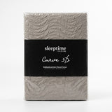 Embossed Microfibre Duvet Cover Set Curve 3D | Taupe/Grey | Single - 140cm (W) x 220cm (L) - The Bedding & Blankets Store