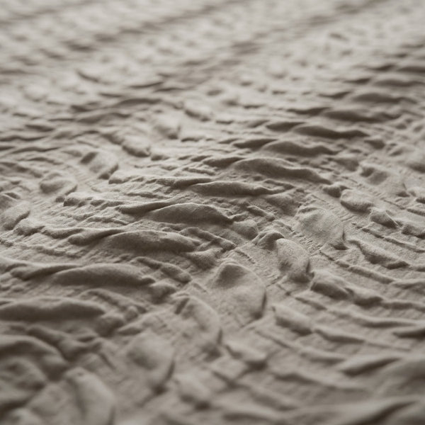 Embossed Microfibre Duvet Cover Set Curve 3D | Taupe/Grey | Single - 140cm (W) x 220cm (L) - The Bedding & Blankets Store