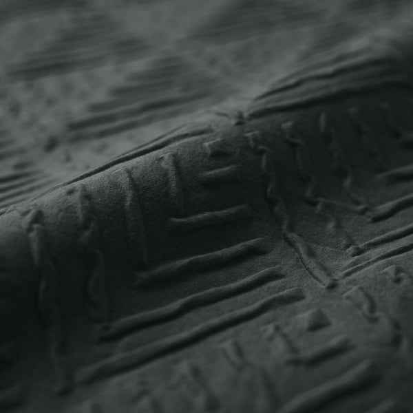 Embossed Microfibre Duvet Cover Set Modern Geo 3D | Anthracite | Single - 140cm (W) x 220cm (L) - The Bedding & Blankets Store