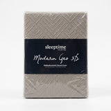 Embossed Microfibre Duvet Cover Set Modern Geo 3D | Taupe/Grey | Single - 140cm (W) x 220cm (L) - The Bedding & Blankets Store