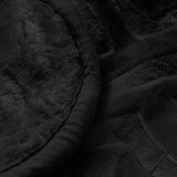 Embossed Microfibre Throw Zeta | Black | Double XL - 200cm (W) x 240cm (L) - The Bedding & Blankets Store