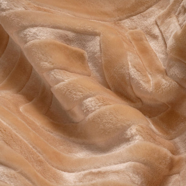 Embossed Microfibre Throw Zeta | Cream | Double XL - 200cm (W) x 240cm (L) - The Bedding & Blankets Store