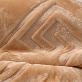 Embossed Microfibre Throw Zeta | Cream | Double XL - 200cm (W) x 240cm (L) - The Bedding & Blankets Store