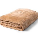 Embossed Microfibre Throw Zeta | Cream | Double XL - 200cm (W) x 240cm (L) - The Bedding & Blankets Store