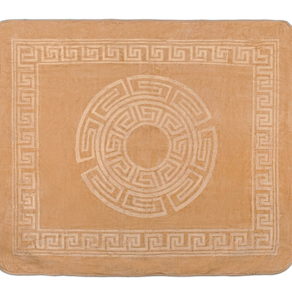 Embossed Microfibre Throw Zeta | Cream | Double XL - 200cm (W) x 240cm (L) - The Bedding & Blankets Store
