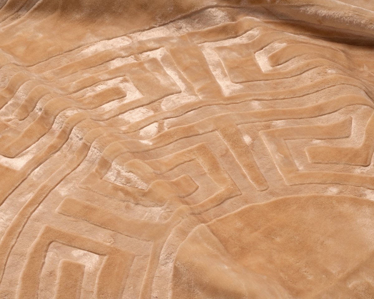 Embossed Microfibre Throw Zeta | Cream | Double XL - 200cm (W) x 240cm (L) - The Bedding & Blankets Store