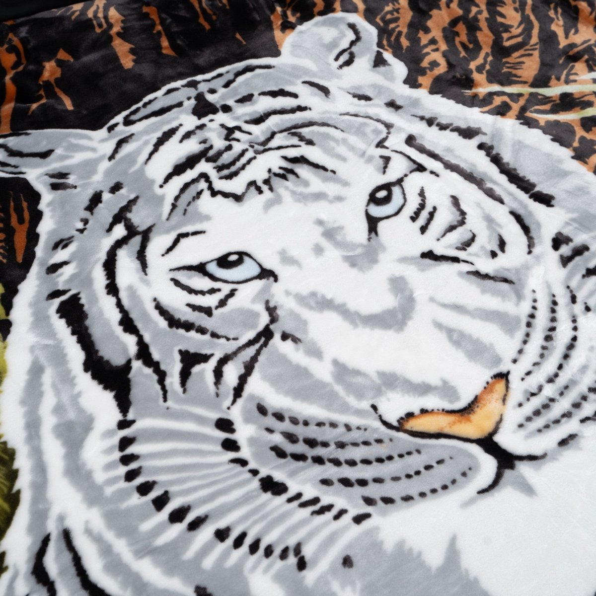 Embossed Snow Tiger Duvet | Black | Large Double (EU) - 200cm (W) x 240cm (L) - The Bedding & Blankets Store