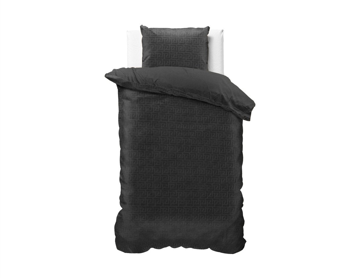 Embossed Velvet Duvet Cover Set Fashion | Black | Single - 135cm (W) x 200cm (L) - The Bedding & Blankets Store
