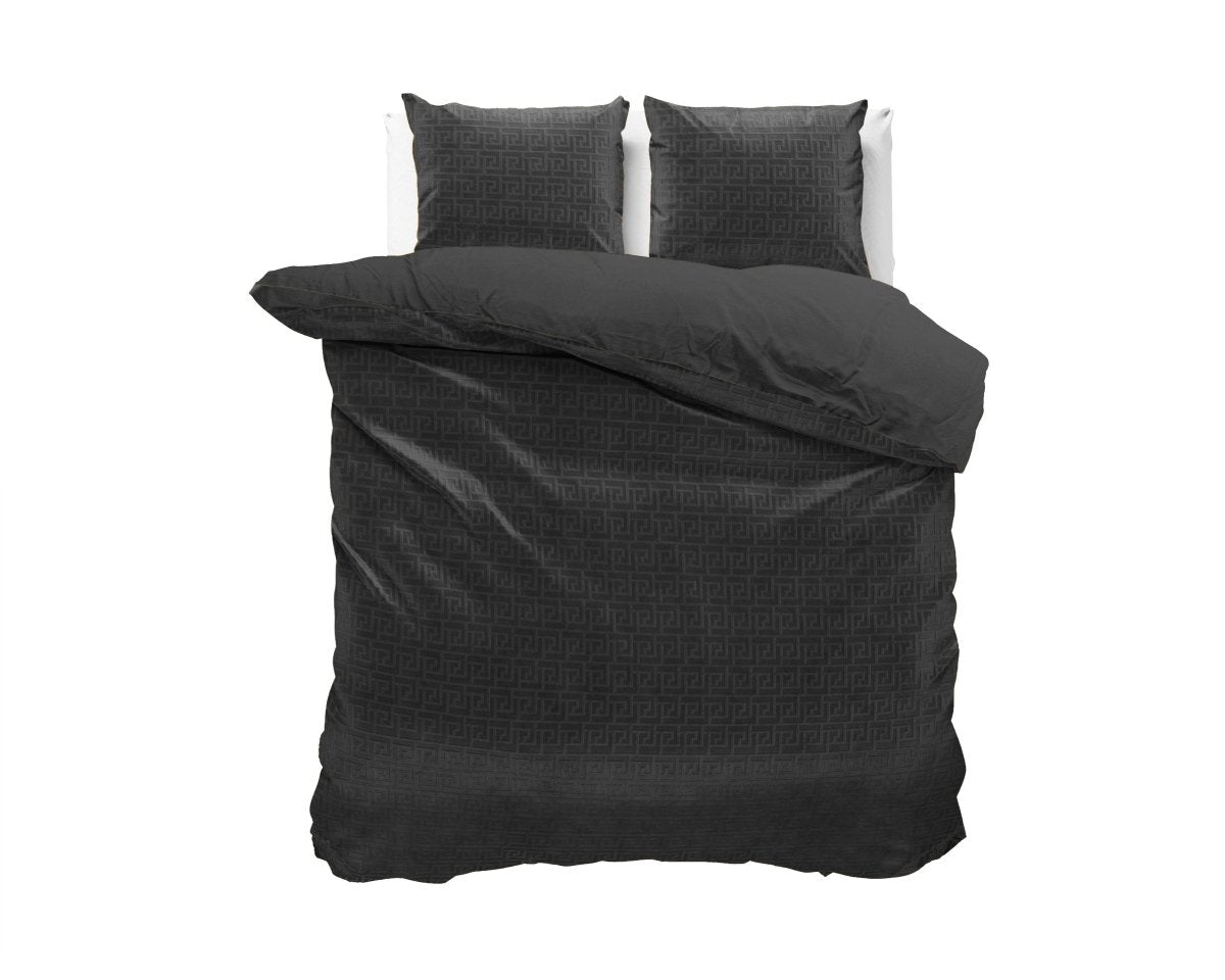Embossed Velvet Duvet Cover Set Fashion | Black | Single - 135cm (W) x 200cm (L) - The Bedding & Blankets Store