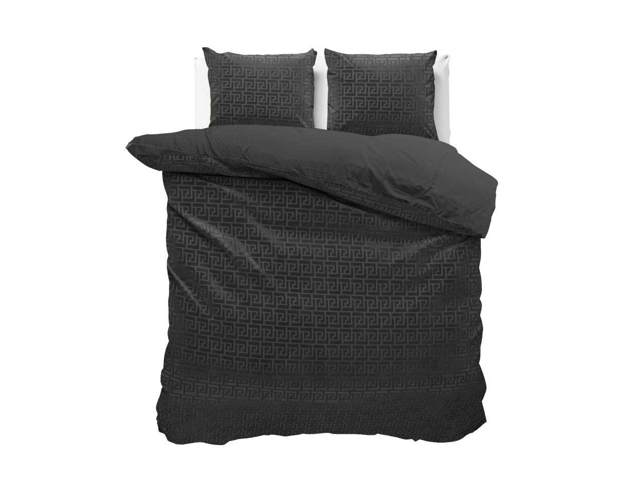 Embossed Velvet Duvet Cover Set Fashion | Black | Single - 135cm (W) x 200cm (L) - The Bedding & Blankets Store