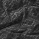 Embossed Velvet Duvet Cover Set Fashion | Black | Single - 135cm (W) x 200cm (L) - The Bedding & Blankets Store