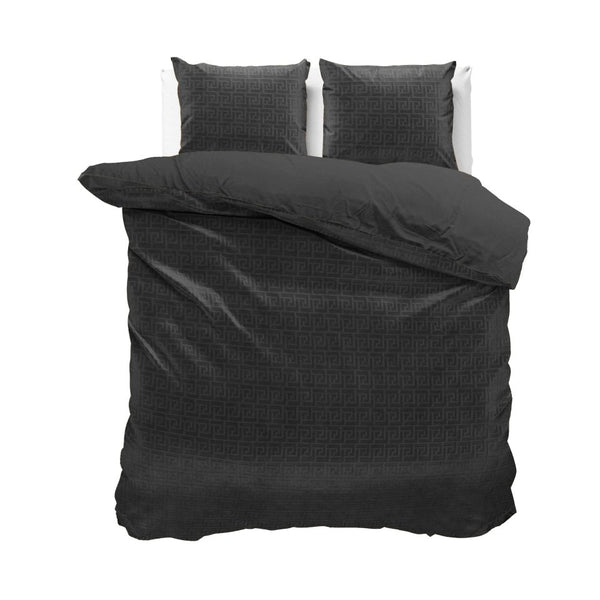 Embossed Velvet Duvet Cover Set Fashion | Black | Single - 135cm (W) x 200cm (L) - The Bedding & Blankets Store