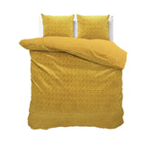 Embossed Velvet Duvet Cover Set Fashion | Gold | Single - 135cm (W) x 200cm (L) - The Bedding & Blankets Store