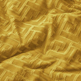Embossed Velvet Duvet Cover Set Fashion | Gold | Single - 135cm (W) x 200cm (L) - The Bedding & Blankets Store