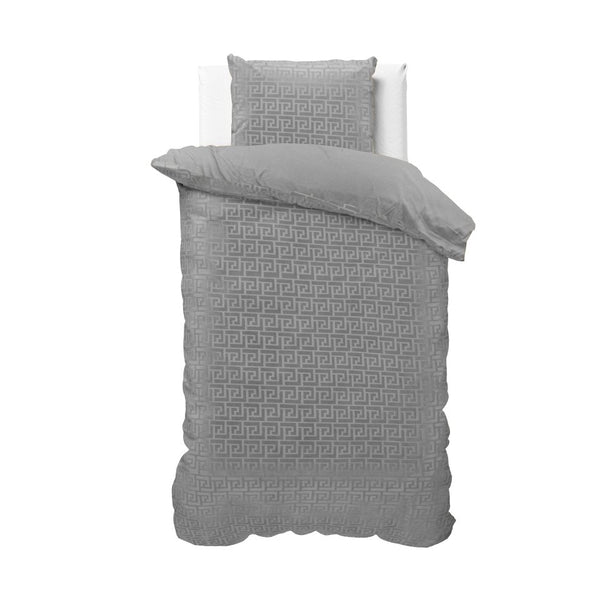 Embossed Velvet Duvet Cover Set Fashion | Grey | Single - 135cm (W) x 200cm (L) - The Bedding & Blankets Store