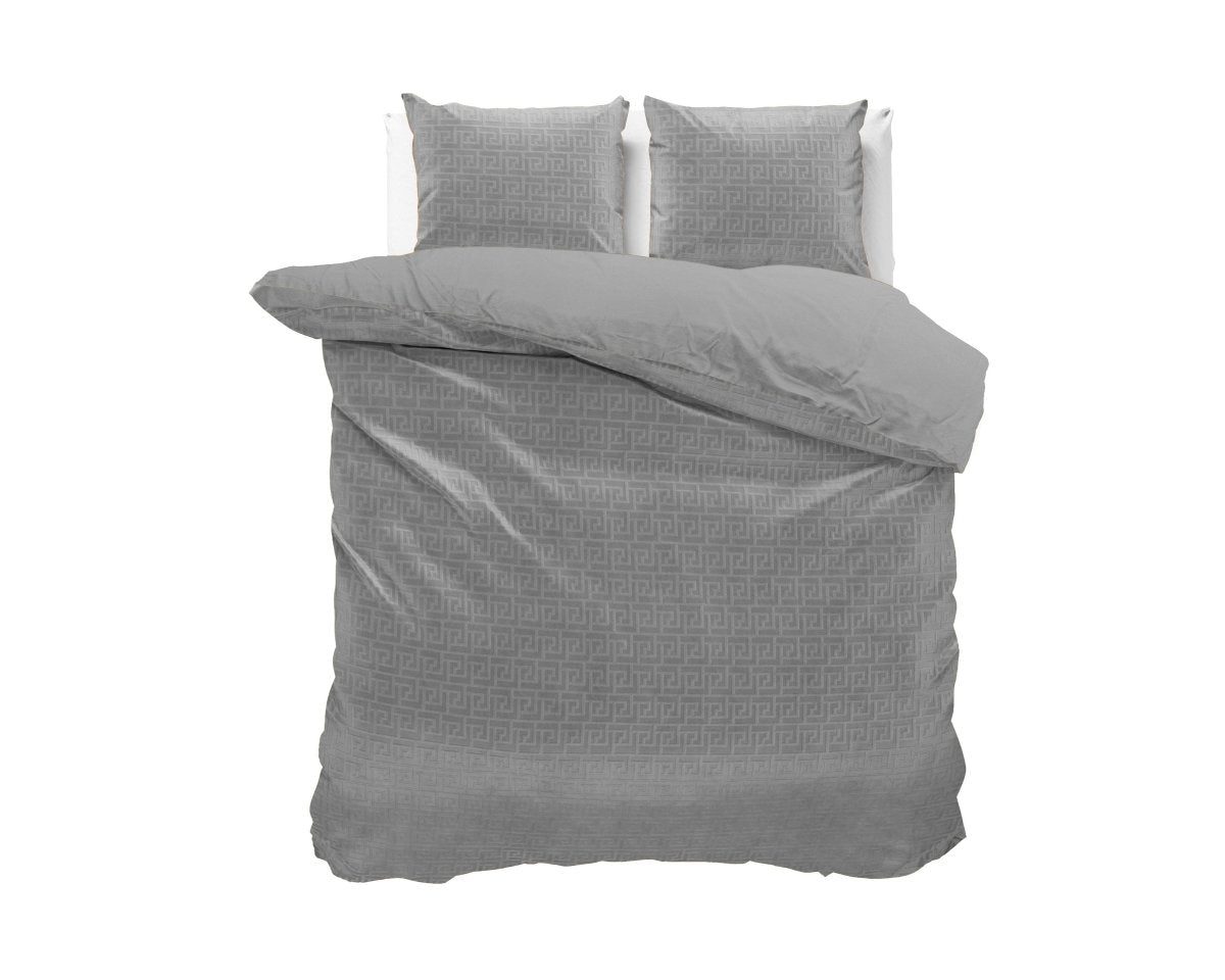 Embossed Velvet Duvet Cover Set Fashion | Grey | Single - 135cm (W) x 200cm (L) - The Bedding & Blankets Store