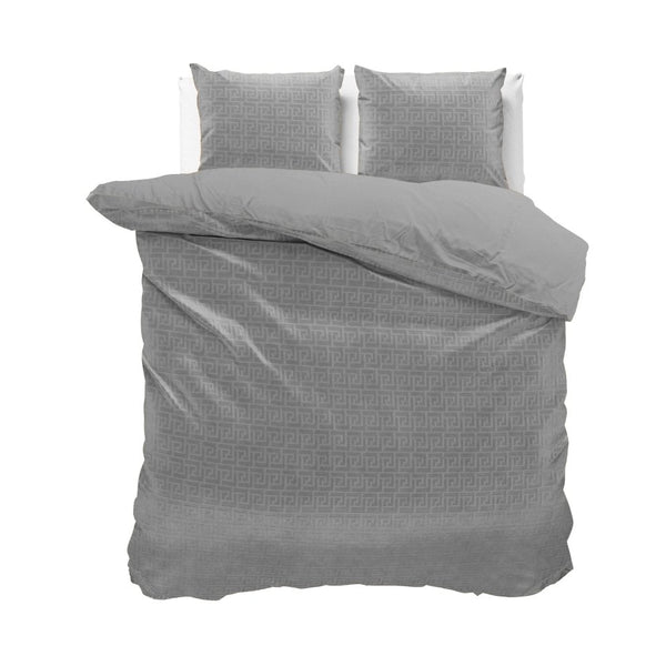 Embossed Velvet Duvet Cover Set Fashion | Grey | Single - 135cm (W) x 200cm (L) - The Bedding & Blankets Store