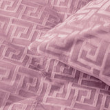 Embossed Velvet Duvet Cover Set Fashion | Pink | Single - 140cm (W) x 220cm (L) - The Bedding & Blankets Store