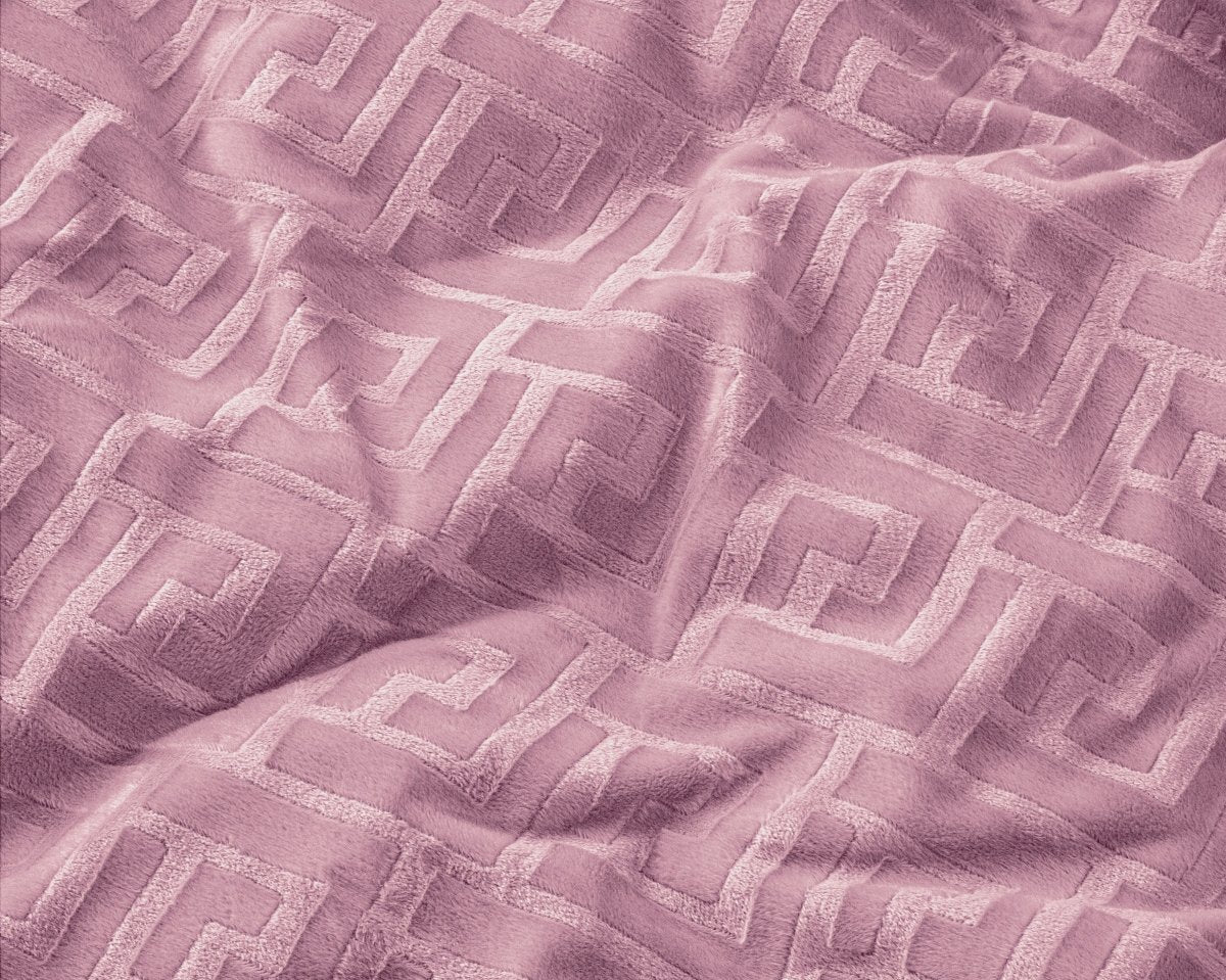 Embossed Velvet Duvet Cover Set Fashion | Pink | Single - 140cm (W) x 220cm (L) - The Bedding & Blankets Store