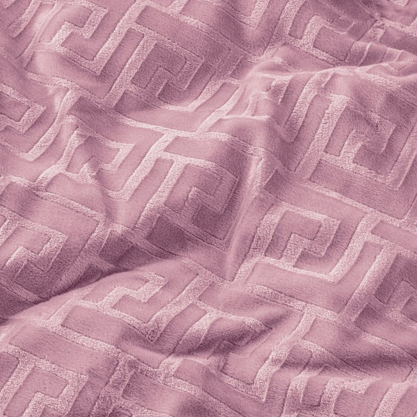 Embossed Velvet Duvet Cover Set Fashion | Pink | Single - 140cm (W) x 220cm (L) - The Bedding & Blankets Store