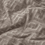 Embossed Velvet Duvet Cover Set Fashion | Taupe | Single - 135cm (W) x 200cm (L) - The Bedding & Blankets Store