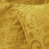 Embossed Velvet Duvet Cover Set Sultan | Gold | Single - 140cm (W) x 220cm (L) - The Bedding & Blankets Store