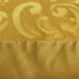 Embossed Velvet Duvet Cover Set Sultan | Gold | Single - 140cm (W) x 220cm (L) - The Bedding & Blankets Store