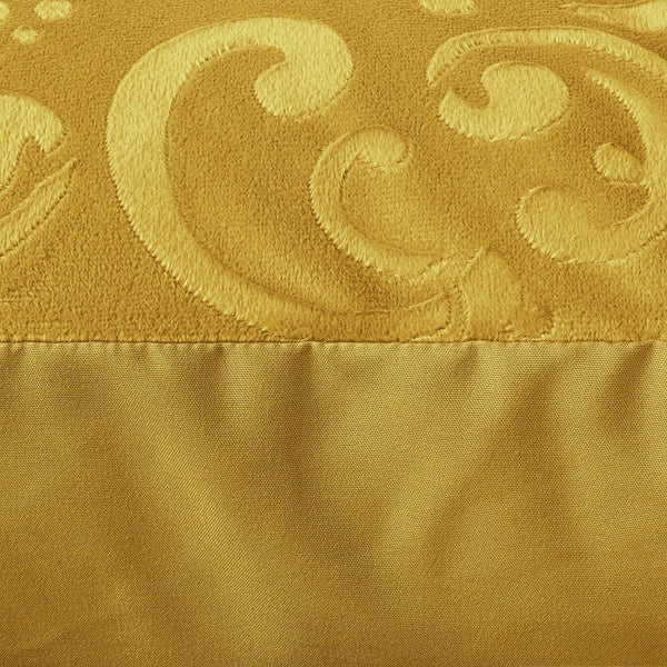 Embossed Velvet Duvet Cover Set Sultan | Gold | Single - 140cm (W) x 220cm (L) - The Bedding & Blankets Store