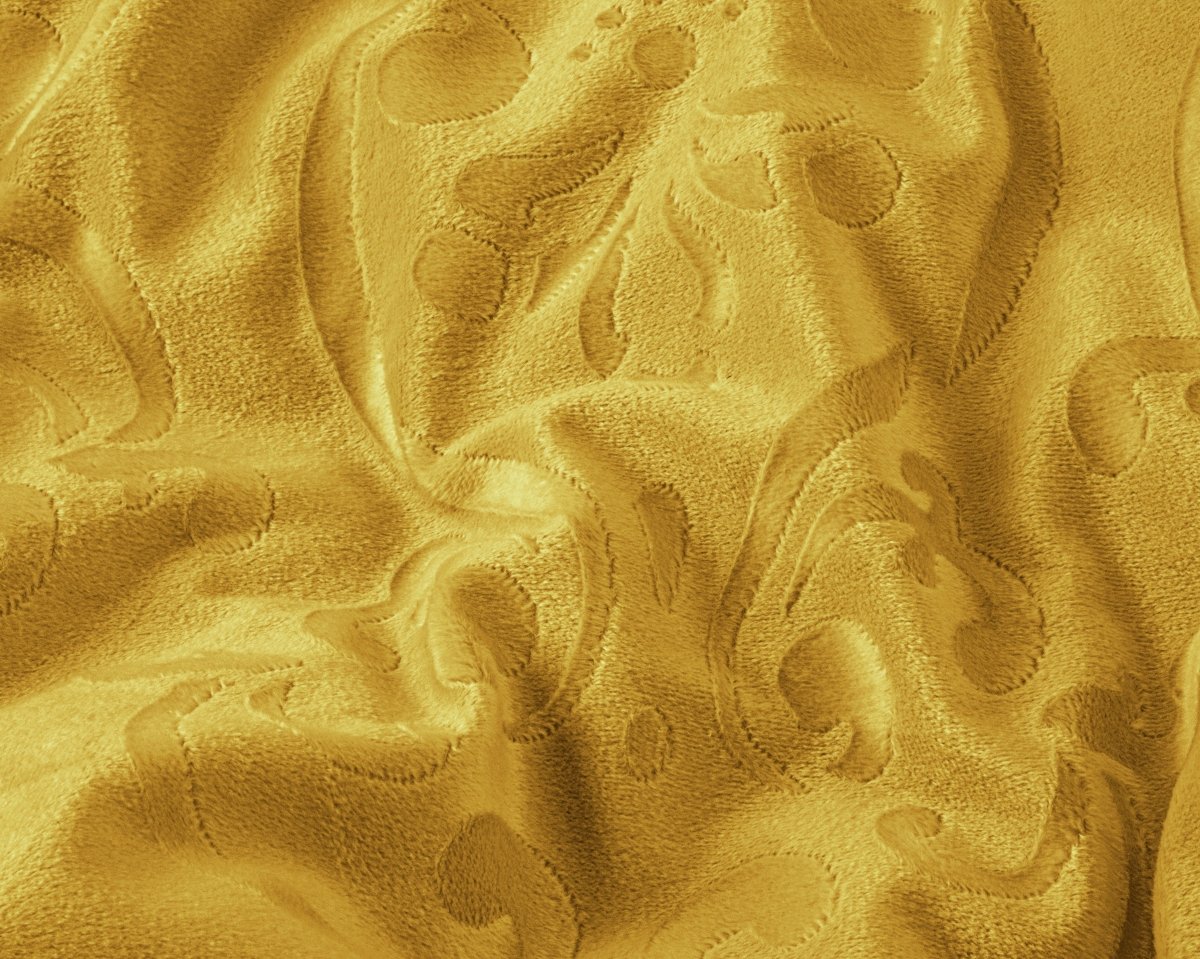 Embossed Velvet Duvet Cover Set Sultan | Gold | Single - 140cm (W) x 220cm (L) - The Bedding & Blankets Store