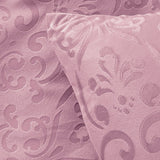 Embossed Velvet Duvet Cover Set Sultan | Pink | Single - 140cm (W) x 220cm (L) - The Bedding & Blankets Store